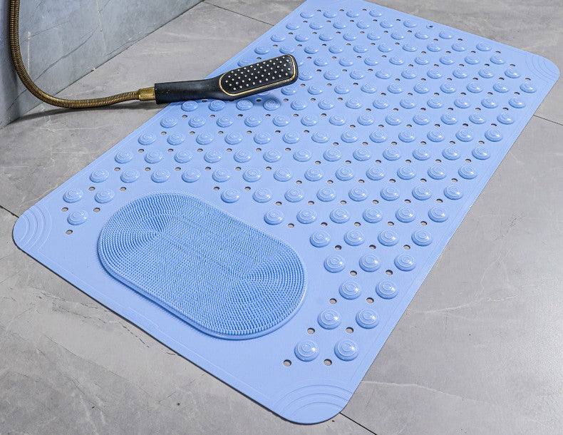 tapis bain couleur bleu