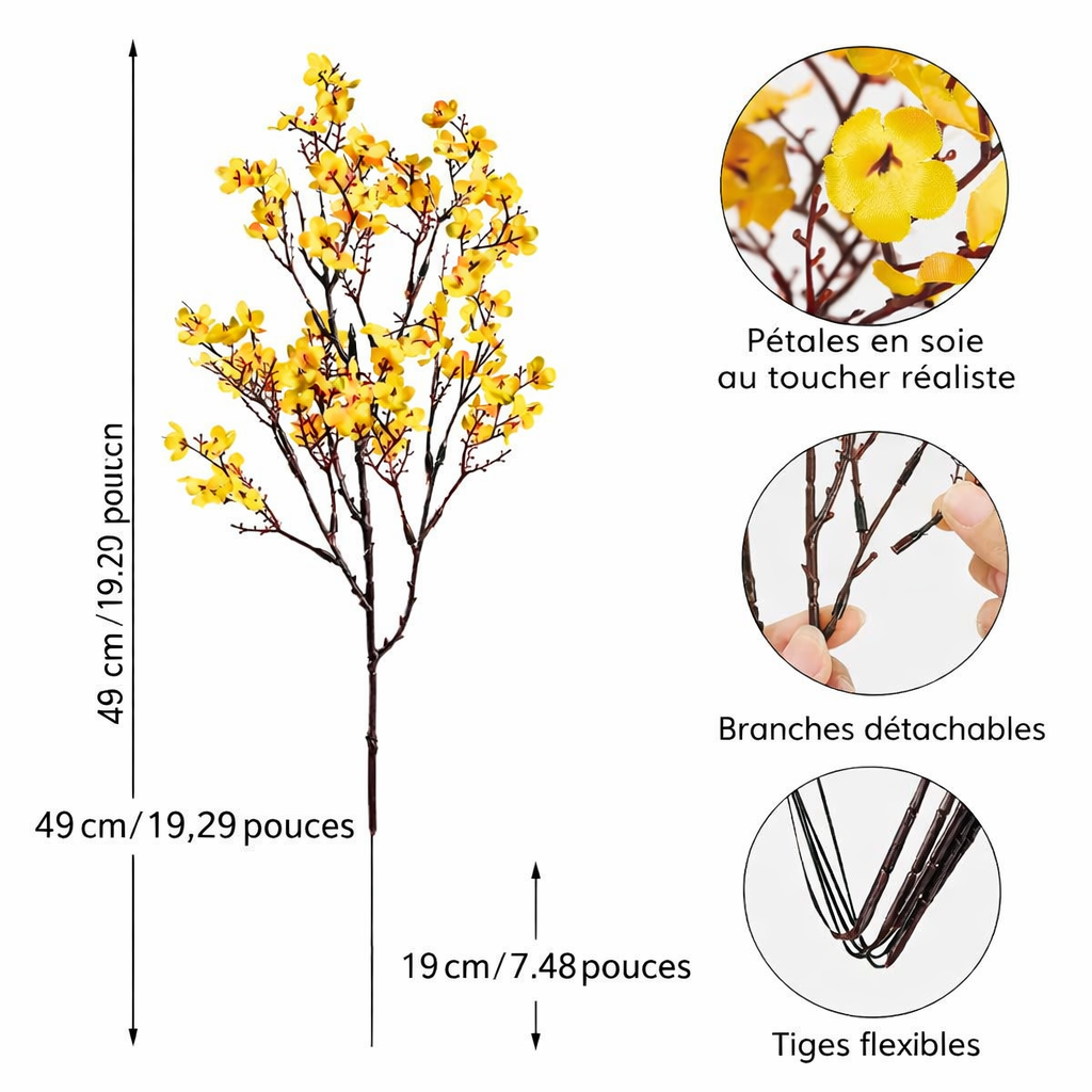 Plante artificielle couleur jaune