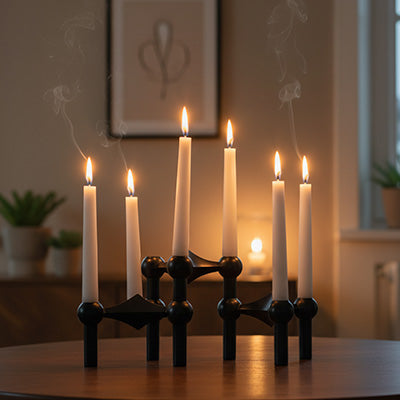 bougeoir design jeu d ombre sur le mur