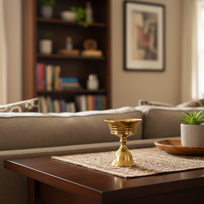 bougeoir dore decor maison