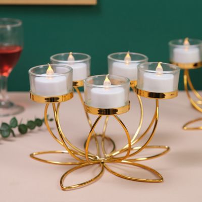 bougeoir dore support pour chandellier