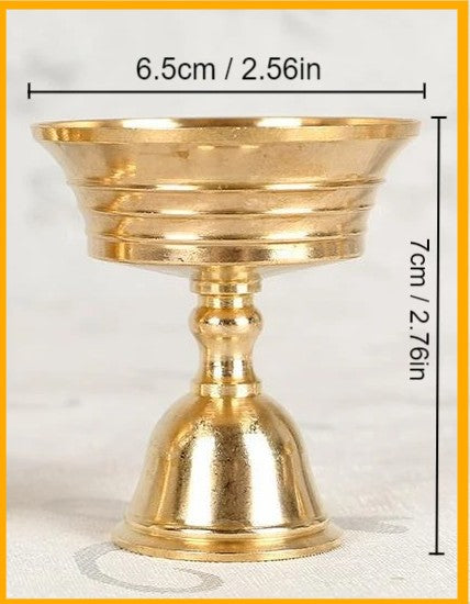 bougeoir dore taille 7 cm