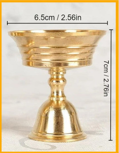 bougeoir dore taille 7 cm