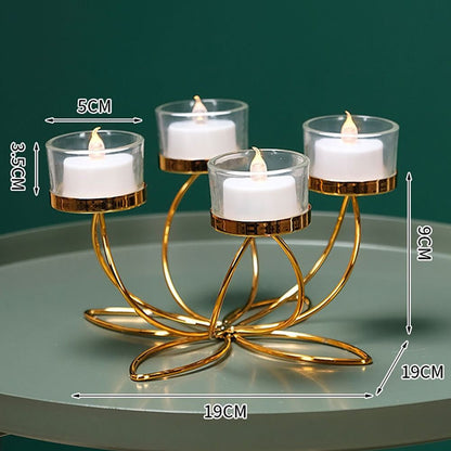bougie dore design 4 bougies