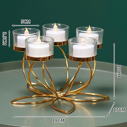 bougie dore design 5 bougies