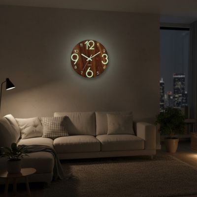 horloge murale en bois bambou