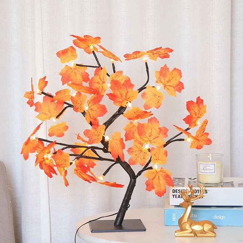lampe de chevet style Arbre Lumineux Feuilles d Automne