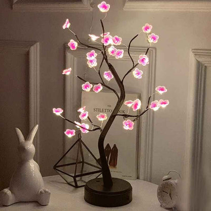 lampe de chevet style Fleurs roses Sakura