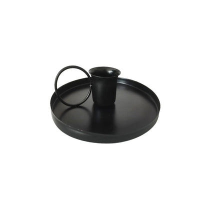 porte bougie couleur noire