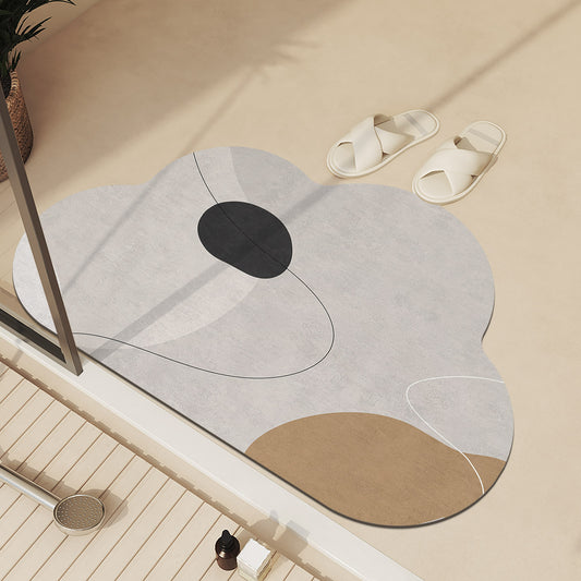 tapis bain design abstrait